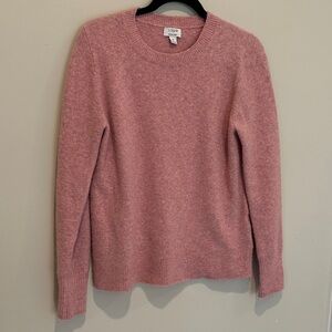 J. Crew Extra Soft Heathered Pink Crew Neck Sweater